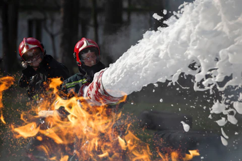 Extinguishing a Fire with Foam