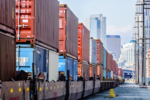 Freight Train with Cargo Loaded