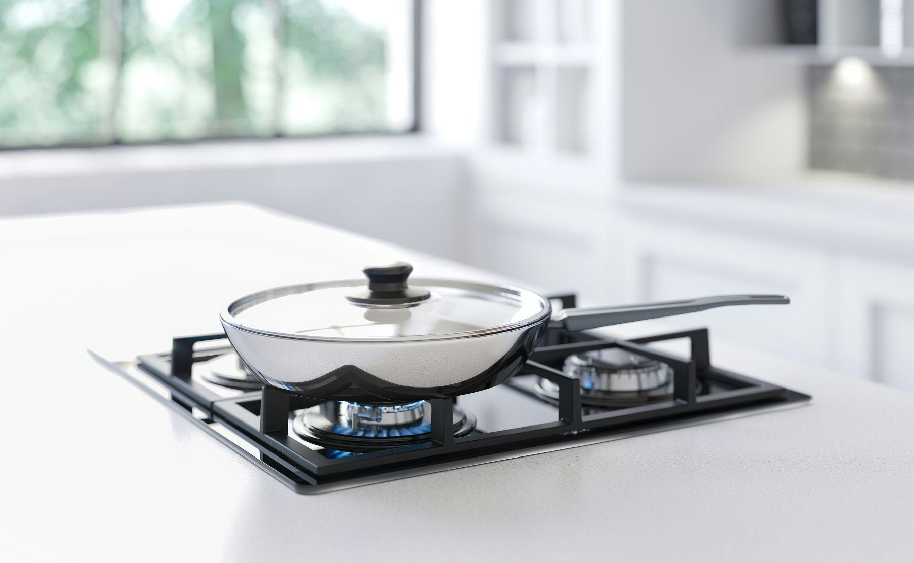 Frying Pan on Gas Stove small