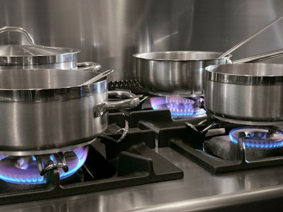 Gas Stove in a Restaurant