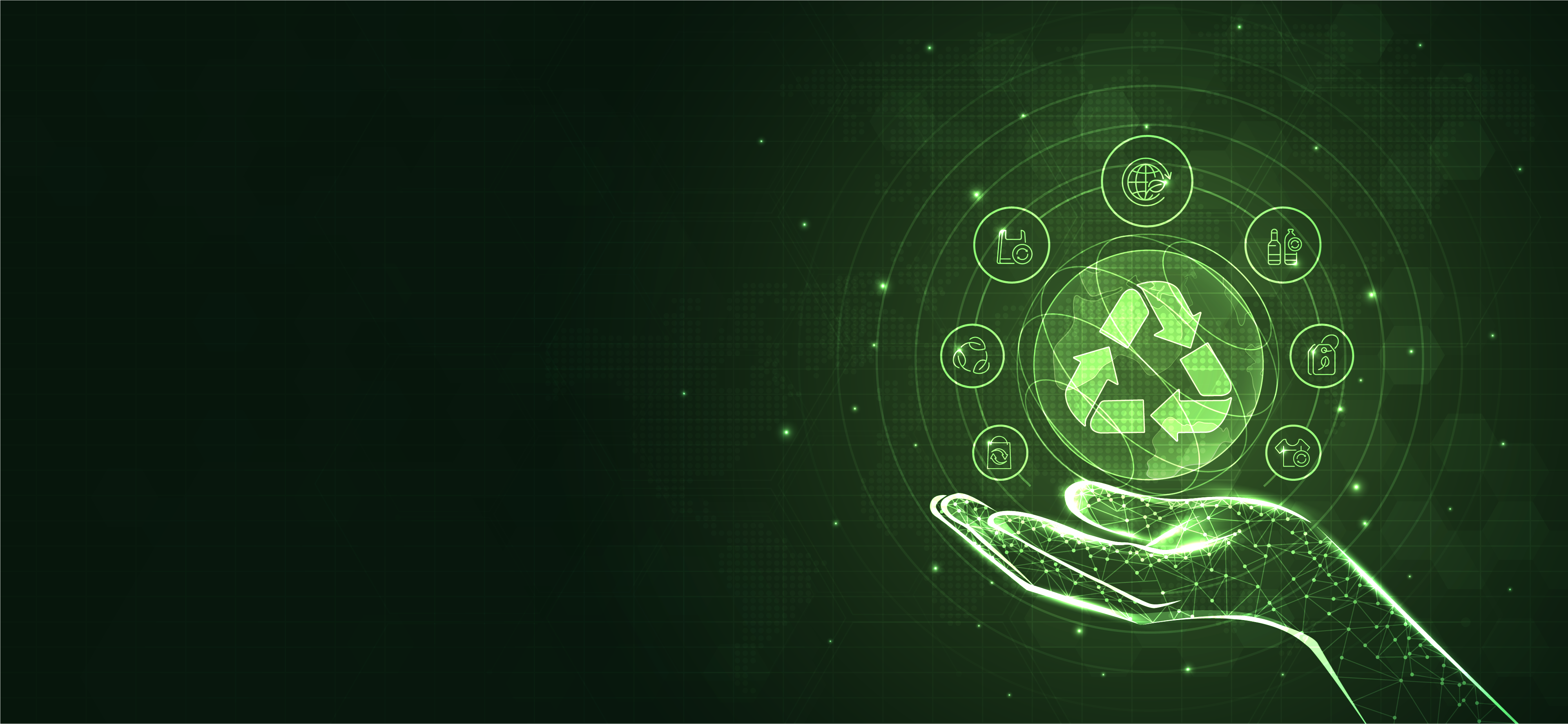 Global recycling day with icons