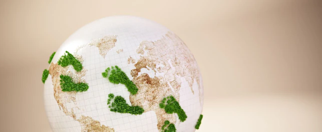 Green Footprints on a Globe