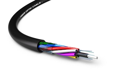 Stripped Fiber Optic Cable