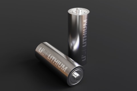 Lithium batteries with dark background