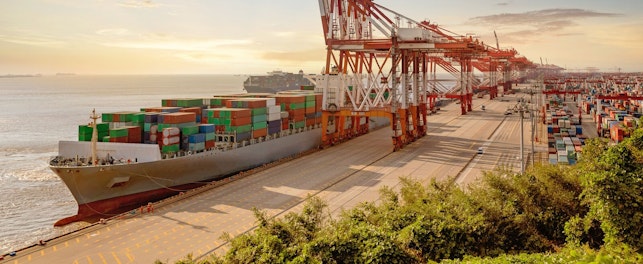 Logistics and Transportation of Container Cargo Ship