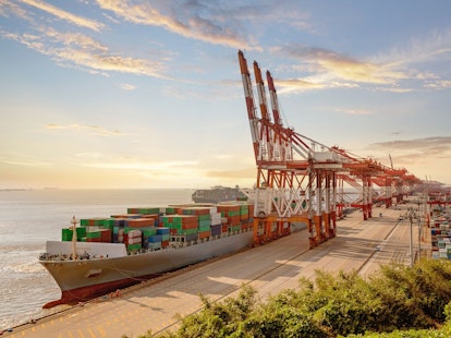 Logistics and Transportation of Container Cargo Ship