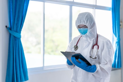 Medical Staff Wearing Protective Overall