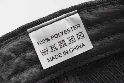Mentioning it is made from 100 polyester