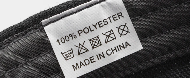 Mentioning it is made from 100 polyester
