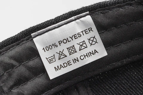 Mentioning it is made from 100 polyester