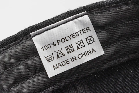Mentioning it is made from 100 polyester