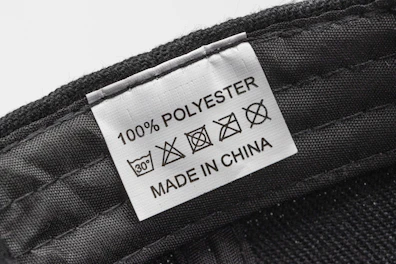 Mentioning it is made from 100 polyester