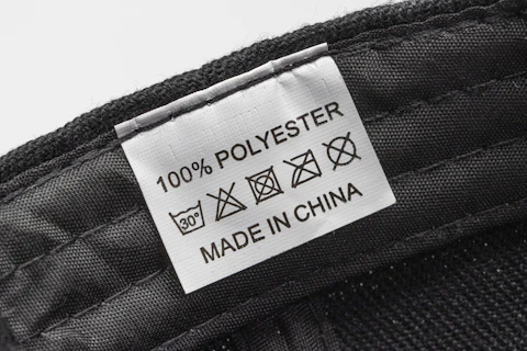 Mentioning it is made from 100 polyester