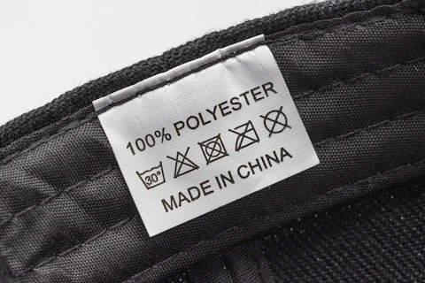 Mentioning it is made from 100 polyester