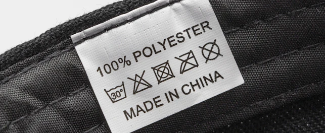 Mentioning it is made from 100 polyester
