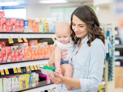 Mother and Baby in a Supermarket