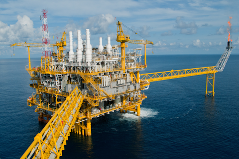 Offshore Oil Platform in the Sea