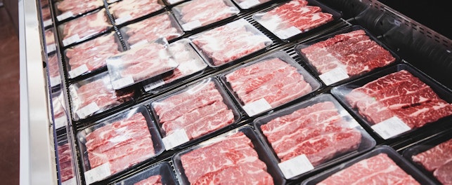 Packed Meat in the Meat Cooler