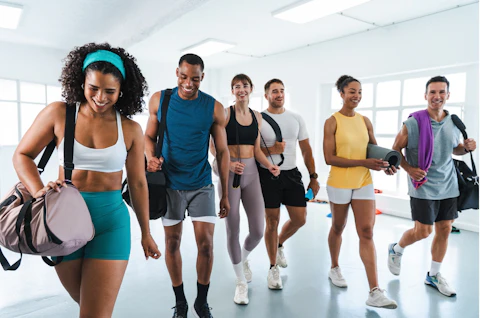 People Arriving in the Gym
