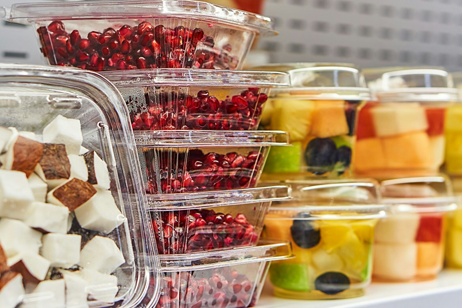 Plastic Containers with Fruits