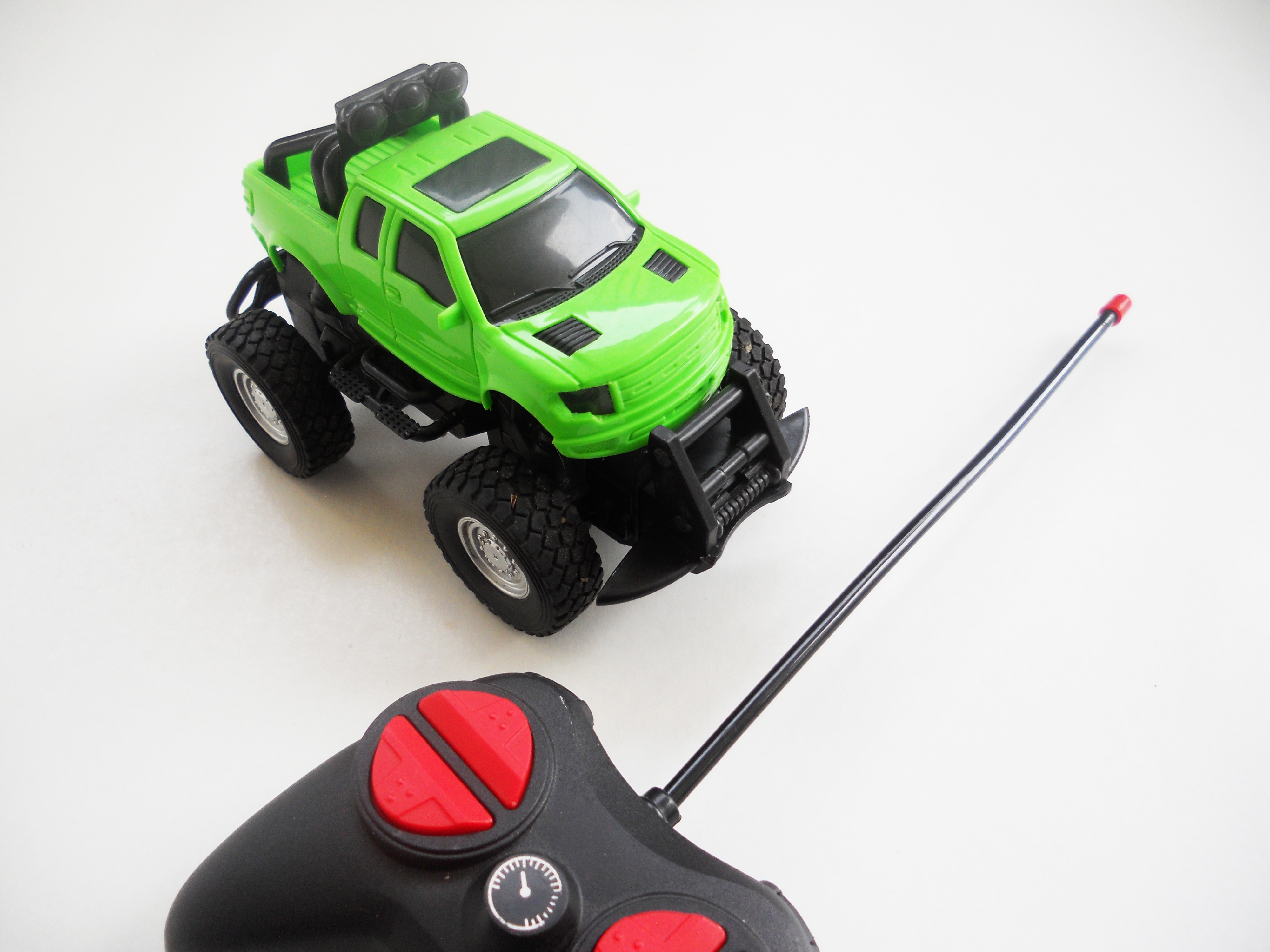 Rc toy car on white background