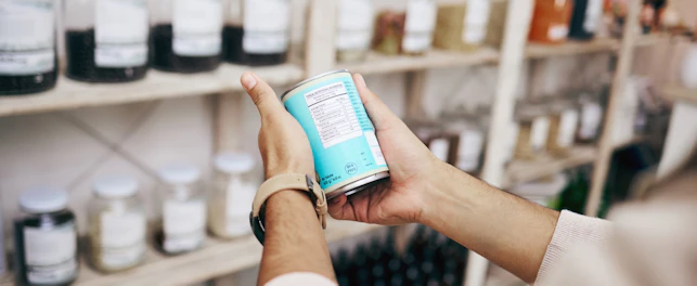 Reading the nutritional label of a product