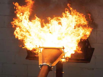 SGS Farmingdale Apparatus used for flammability testing