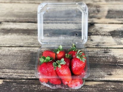 Strawberries in Plastic Tray