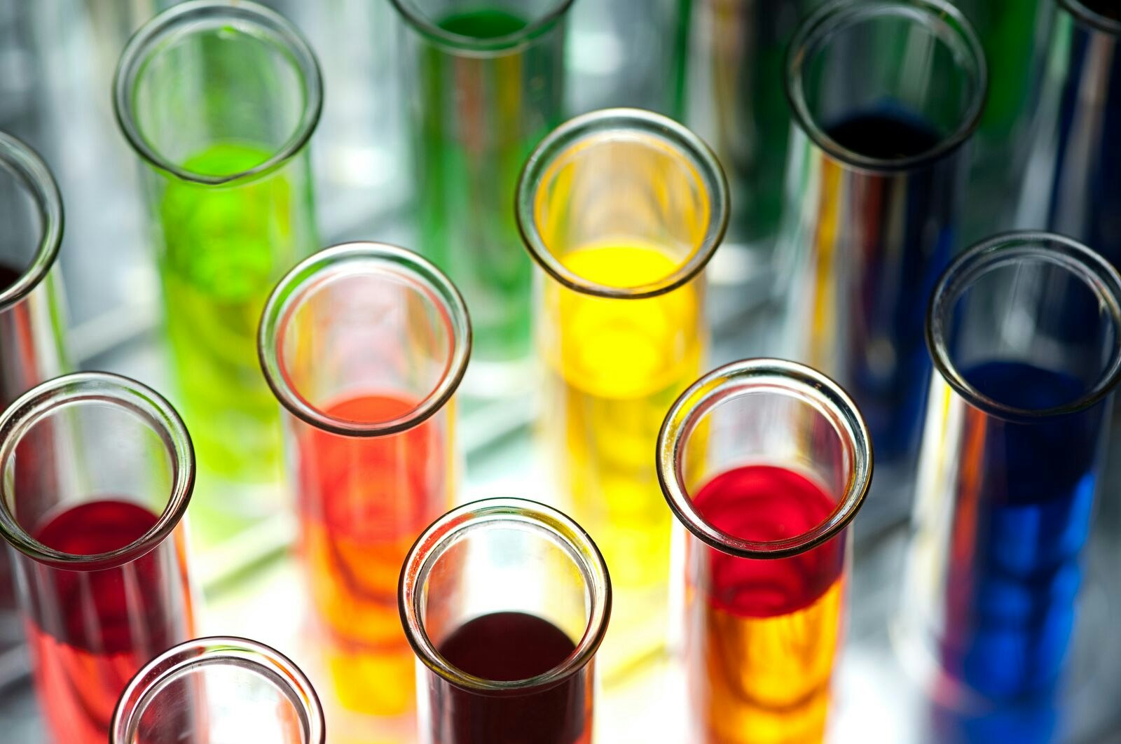 Test Tubes with Chemicals