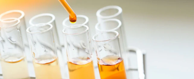 Test Tubes with Orange Liquid