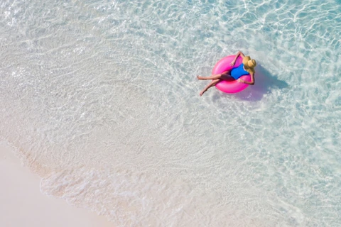 Top above high angle aerial drone view