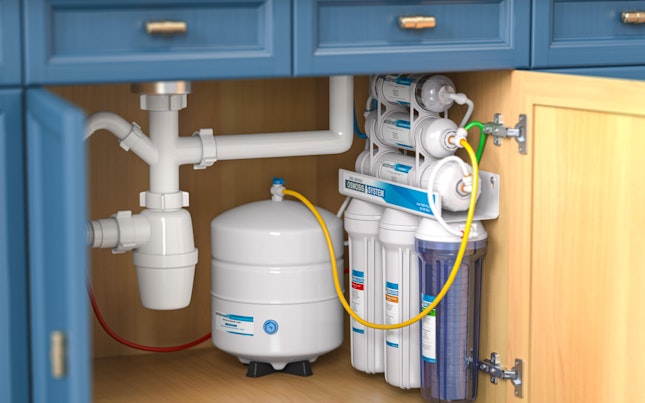 Water cleaning system installation