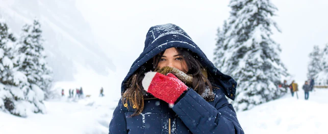 Woman Wearing Warm Winter Clothing