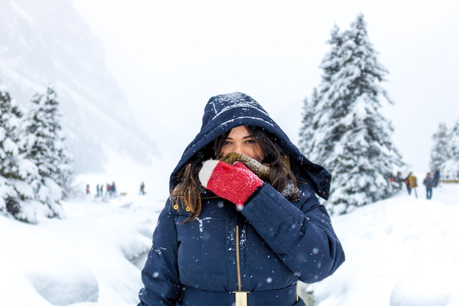 Woman Wearing Warm Winter Clothing