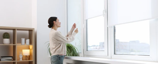Women Opening a Pull up Cover