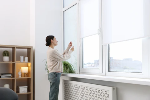 Women Opening a Pull up Cover