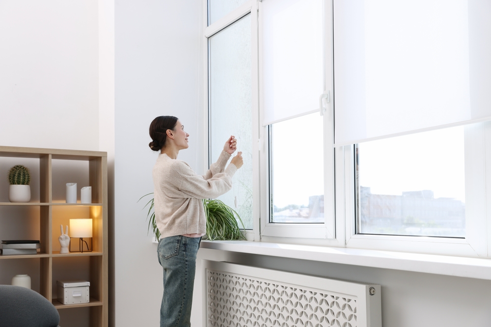 Women Opening a Pull up Cover