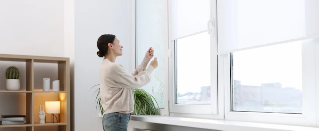 Women Opening a Pull up Cover