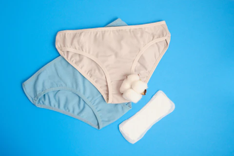 Womens comfortable panties pad and cotton flower