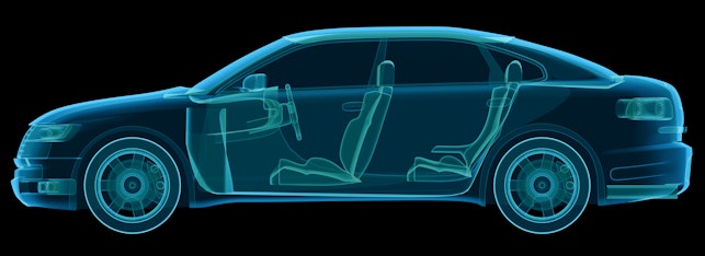 X-Ray Image of a Generic Car