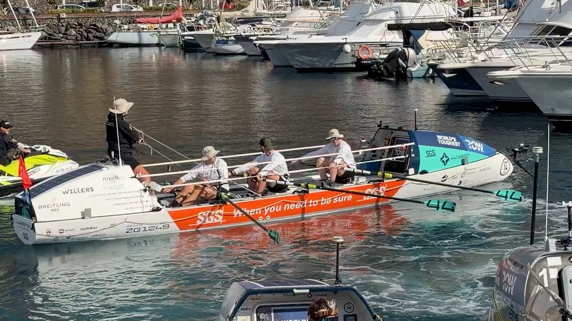 44west leaving the marina to cross the starting line - Good luck from all at SGS