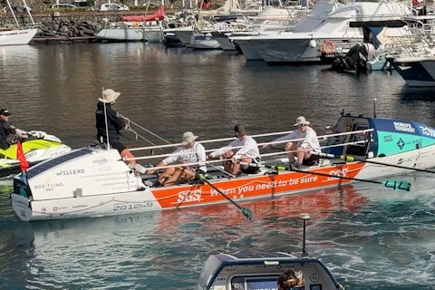 44west leaving the marina to cross the starting line - Good luck from all at SGS