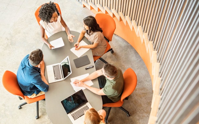 Business Colleagues Having a Meeting in a Modern Office