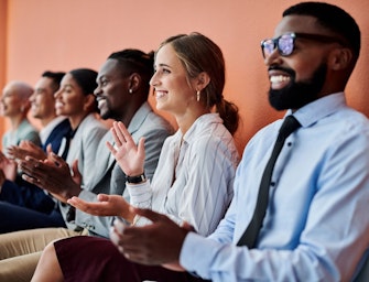 Business Colleagues Listening to a Presentation