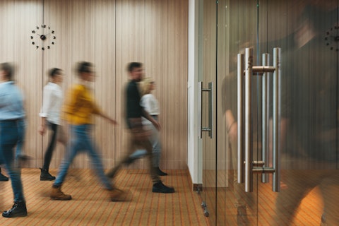 Business People Walking in the Office