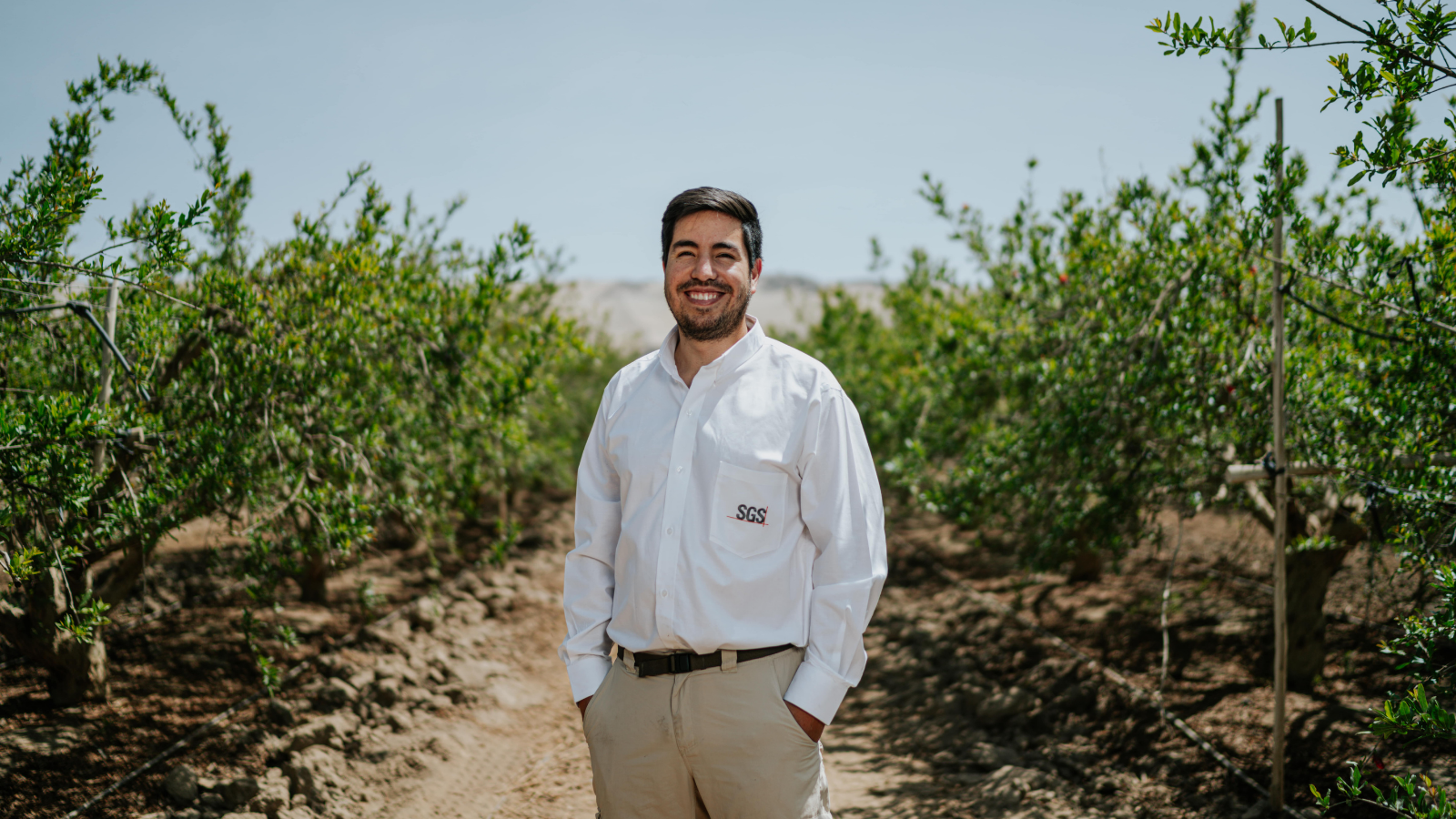 SGS employee in a farm