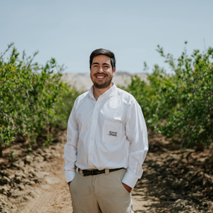 SGS employee in a farm