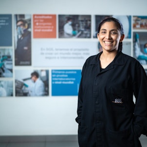 Woman Smiling Working at SGS