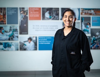 Woman Smiling Working at SGS