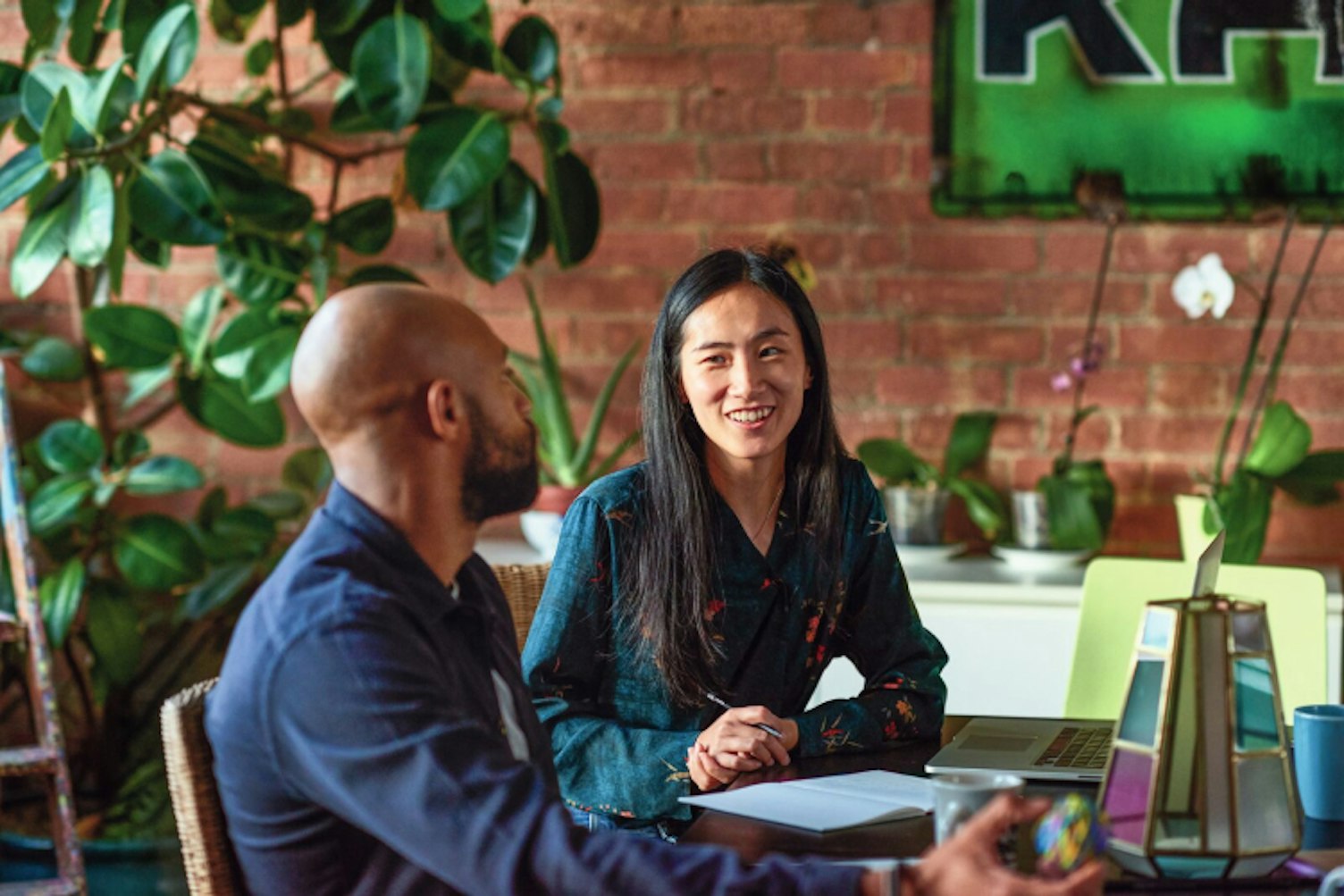 Work Colleagues Discussing Together